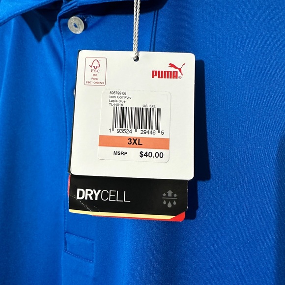 NWT Puma || Mens blue Polo Size 3 Xl - Picture 10 of 13